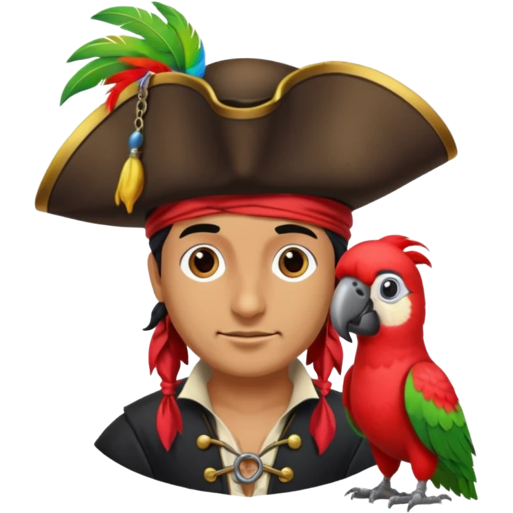 pirate and parrot emoji