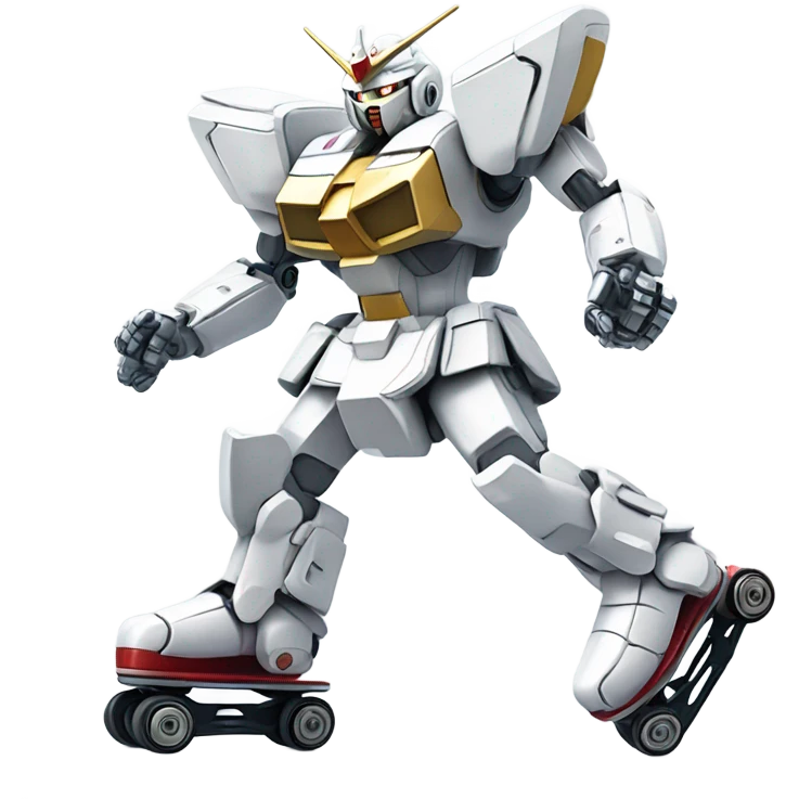 Gundam robot skating  emoji