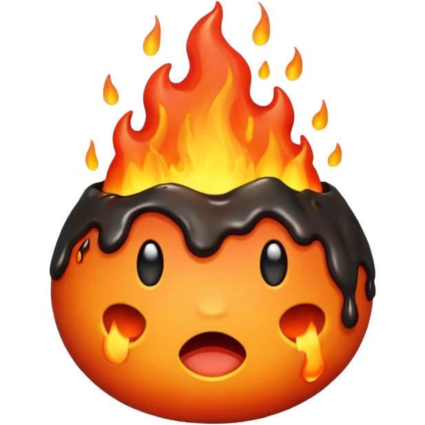 Melting earth emoji