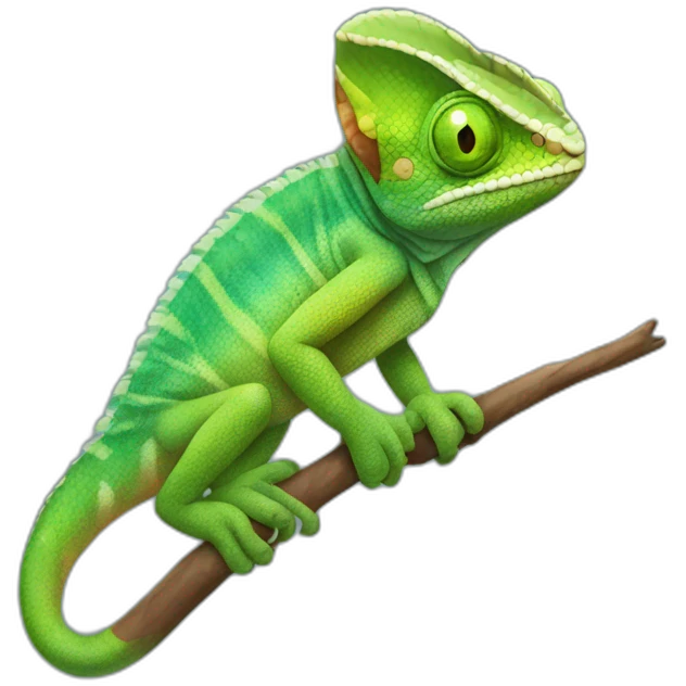 chameleon which looks like human boy emoji