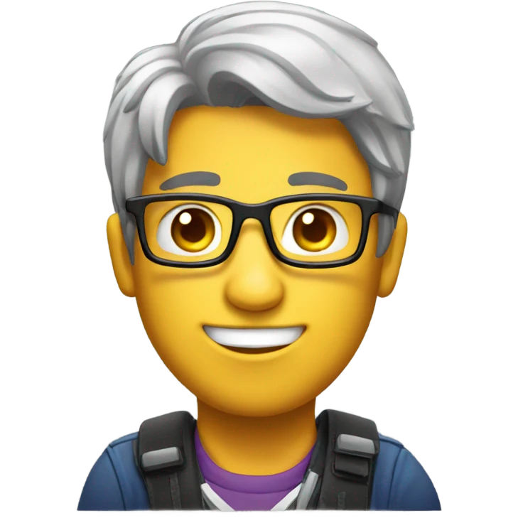 A nerd playing games emoji
