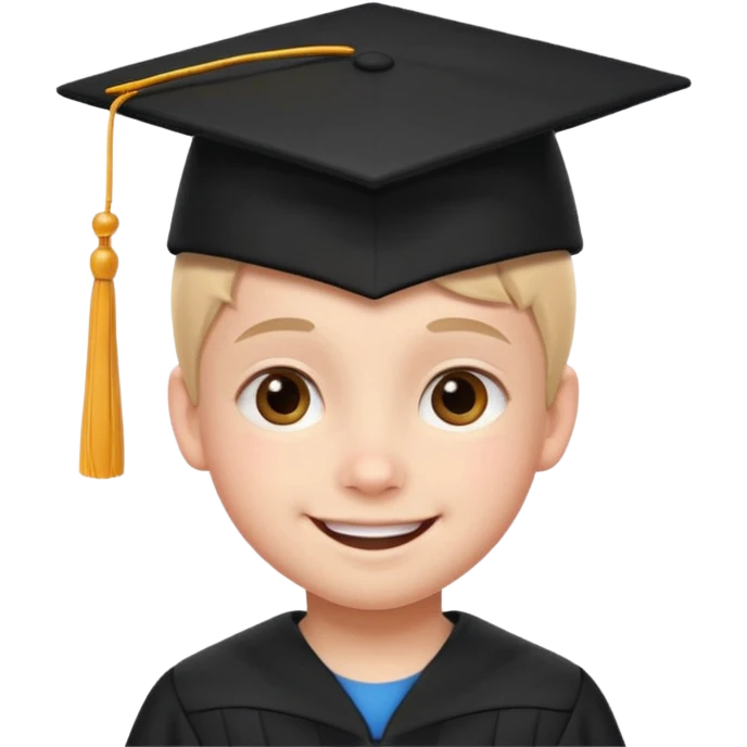 graduating cap kid emoji