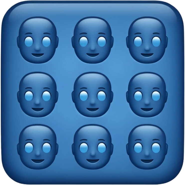 utilisateurs silhouette bleu emoji