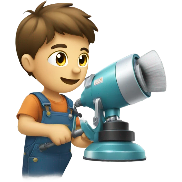 boy with angle polisher emoji