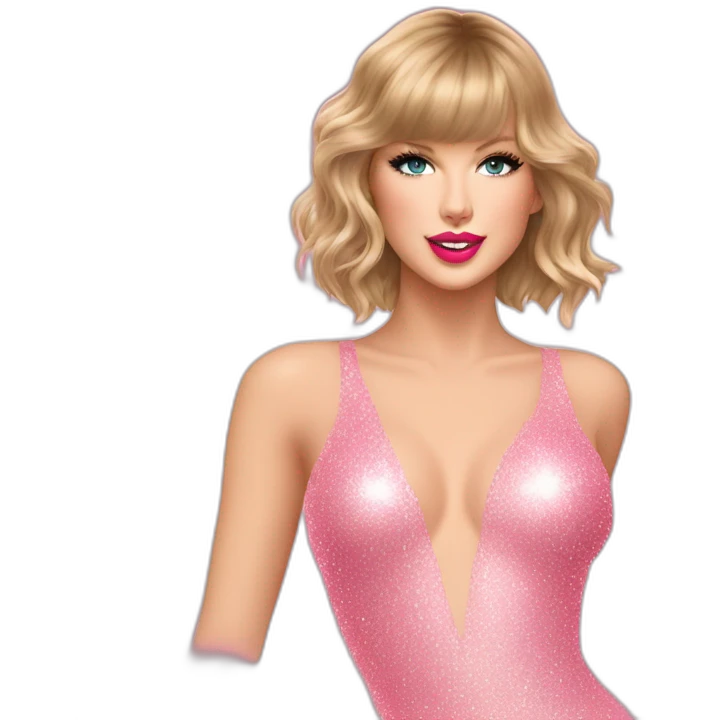 taylor swift eras tour lover, sparkling pink bodysuit  emoji