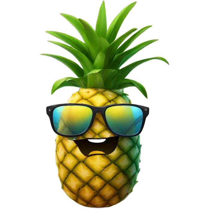Pineapple with sunglasses emoji
