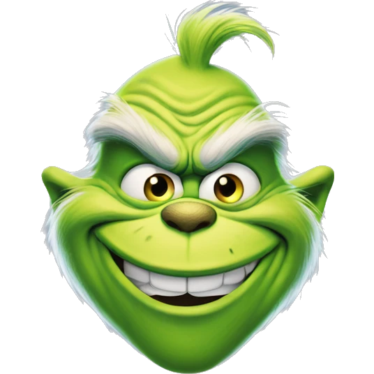 The grinch devious smile but he is blue emoji