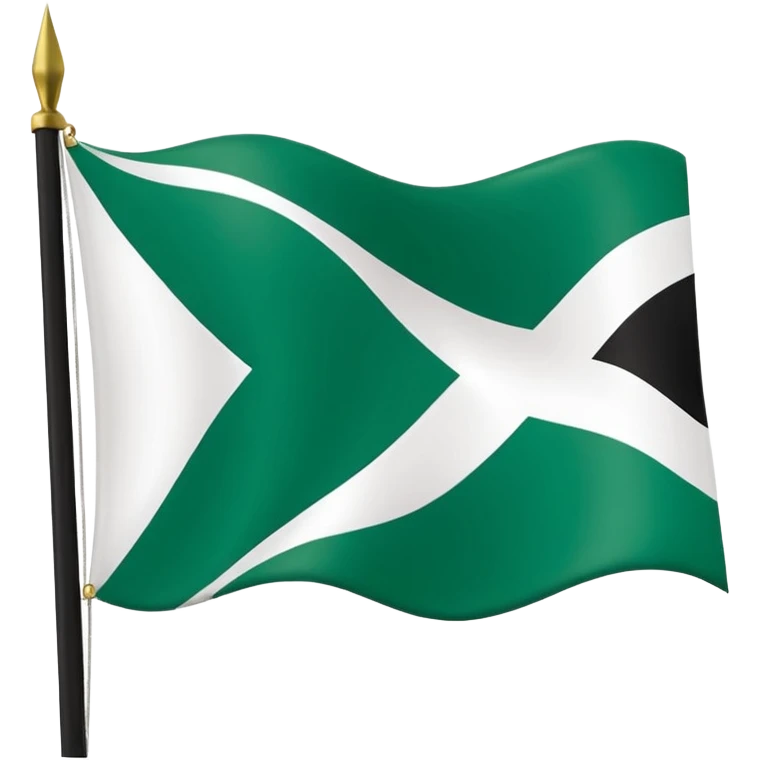 Белый, зеленый, черный флаг триколор, сверху белый, середина зеленая, низ черный. Без доп элементов emoji