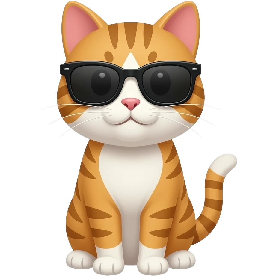 Cat wearing sunglasses emoji