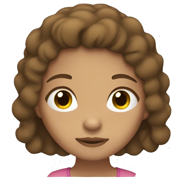 girl with light skin and brown hair sleeping emoji
