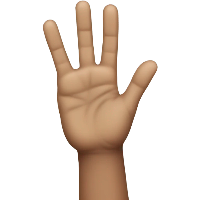 Hand waiting to shake  emoji
