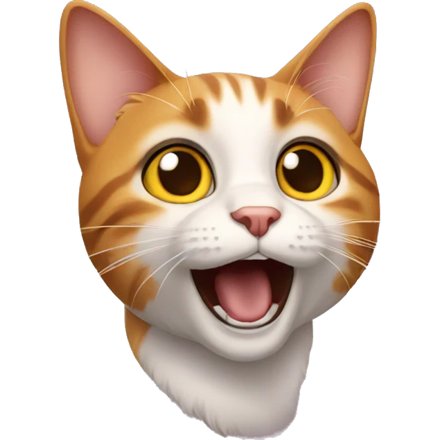 Cat jumping surprised emoji