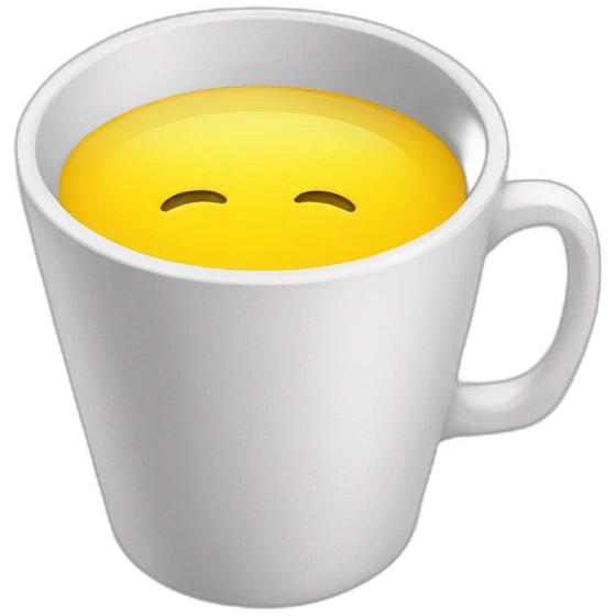 Cup with yellow water emoji