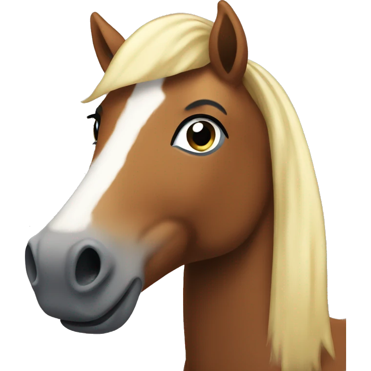 A pony that has a handlebar mustache  emoji