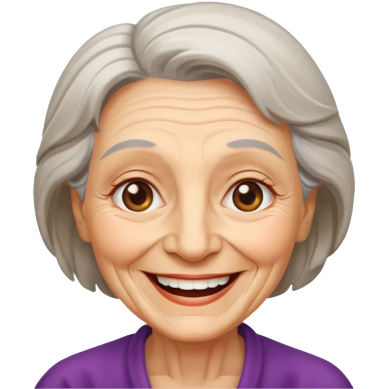 Old happy woman emoji