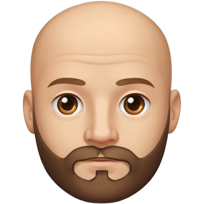 bald male portrait with beard emoji
