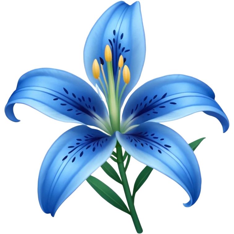 realistic blue lilium emoji