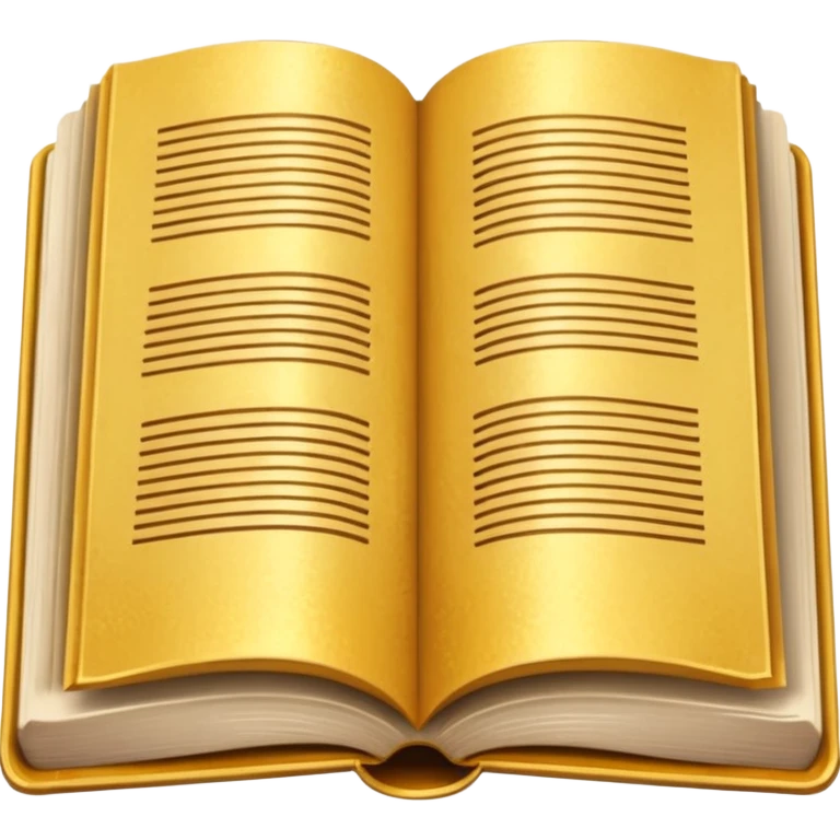 open book with completely empty golden pages emoji