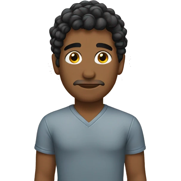 latino con pelo negro emoji