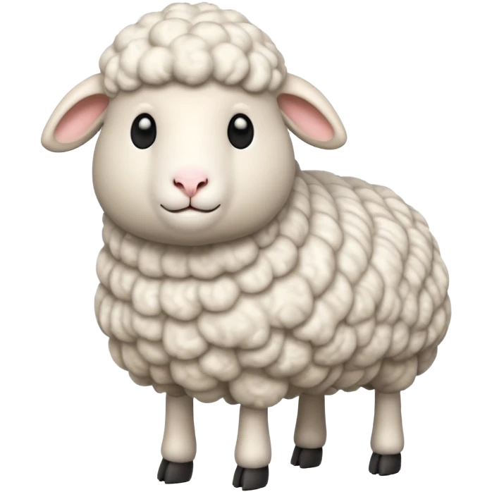 Sheep standing side  3D emoji png emoji