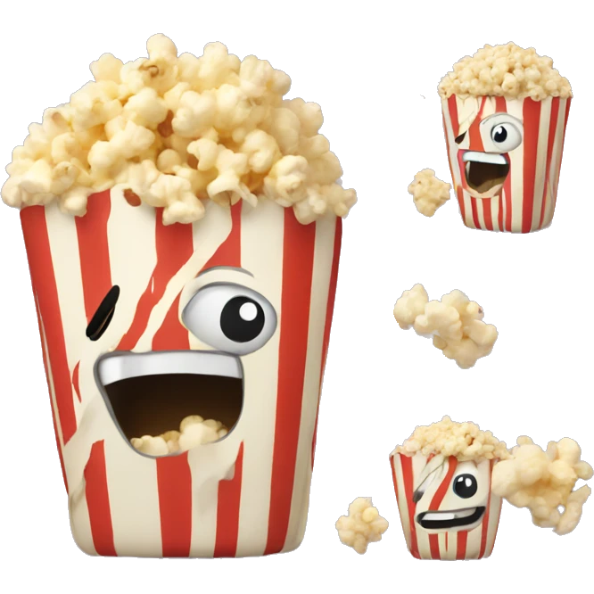 popcorn looking a fight emoji