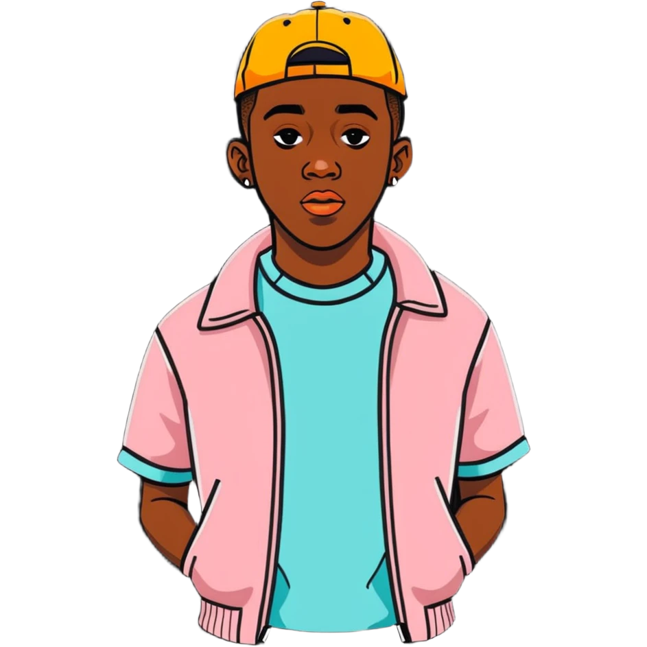 Tyler the Creator hip hop artist with creative style emoji