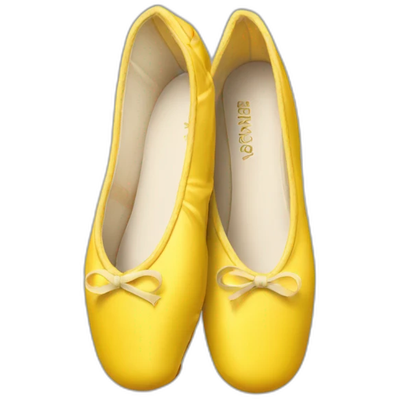 Yellow pointe shoes emoji