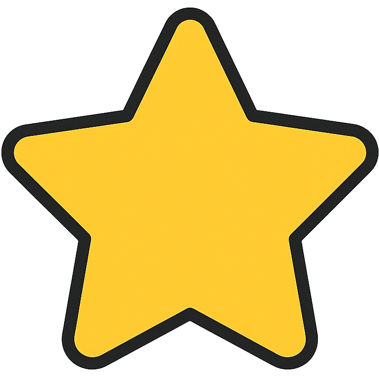star icon color outline style emoji