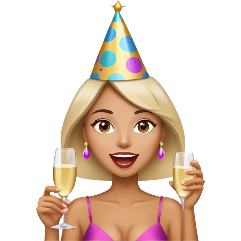 Party girl crazy sultry excited emoji