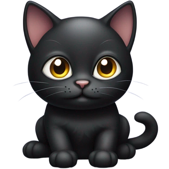Cute black cat emoji