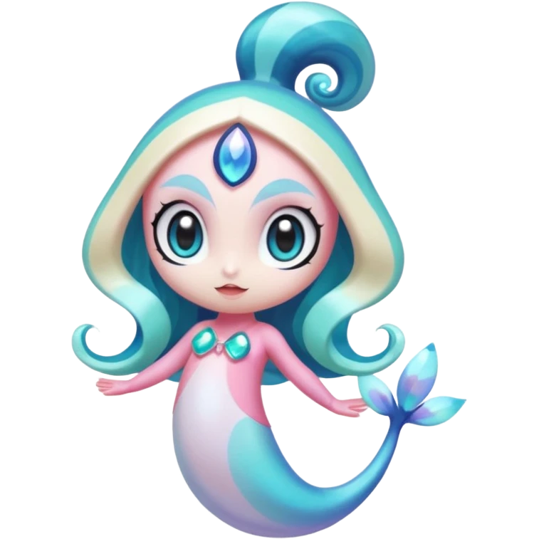 Colorful Exotic Meloetta-Primarina-Kirby-Fakémon-creature-hybrid emoji