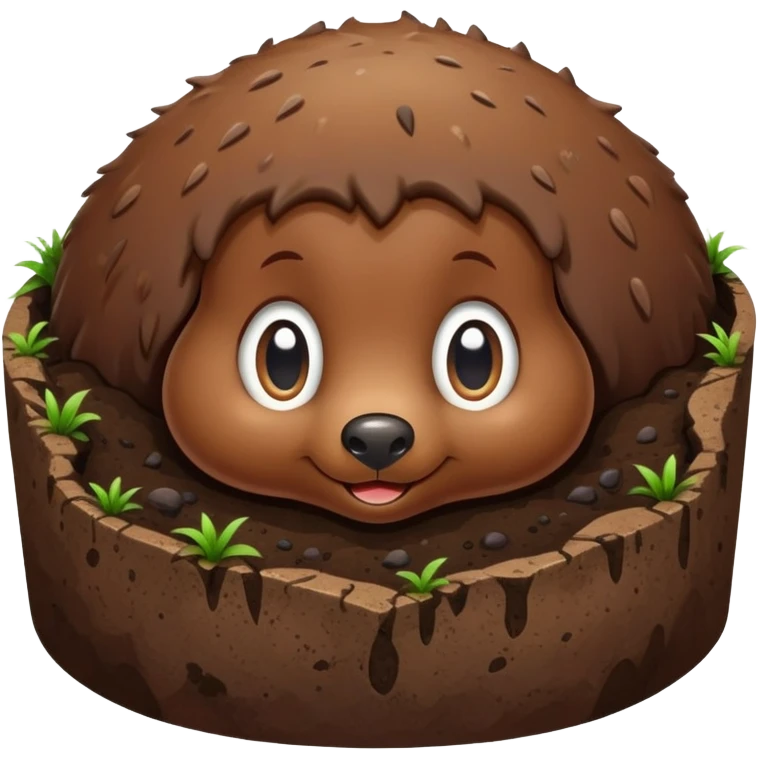 mole peeking out of the earth emoji