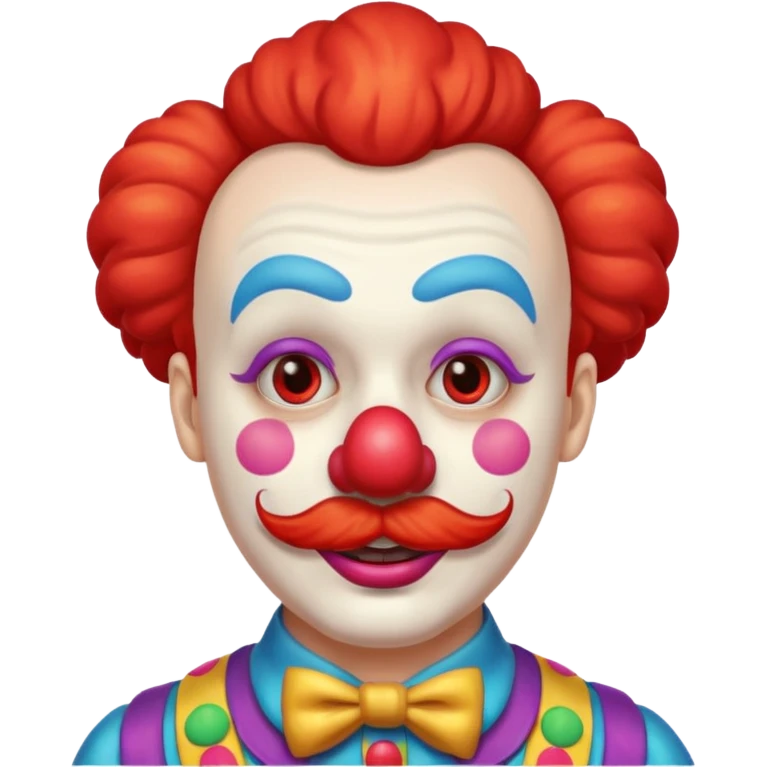 Clown with moustache emoji