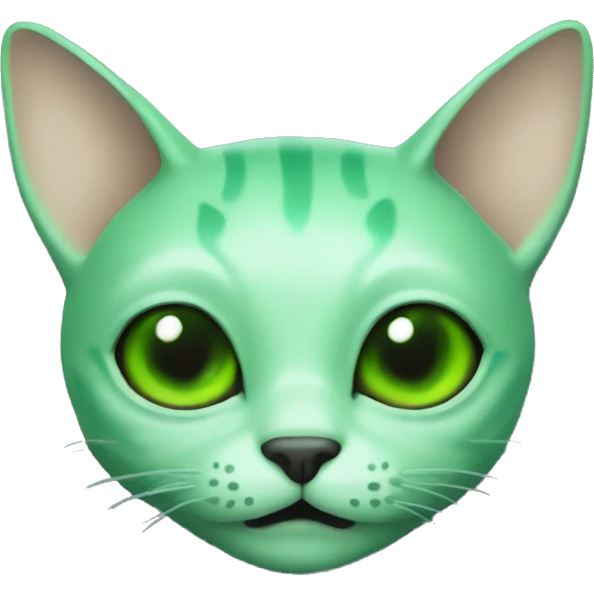 Alien cat (green) emoji