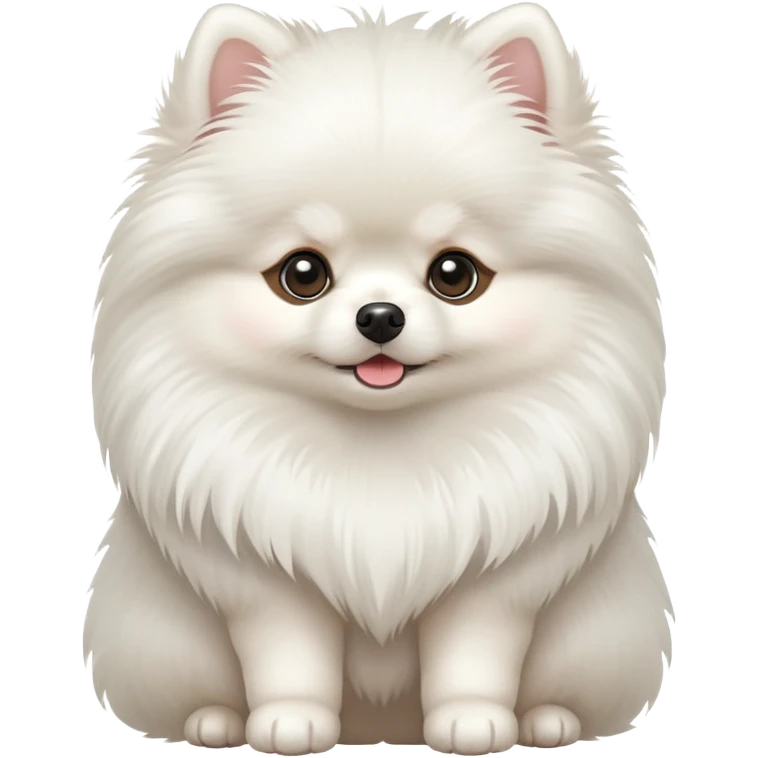 White Pomeranian emoji