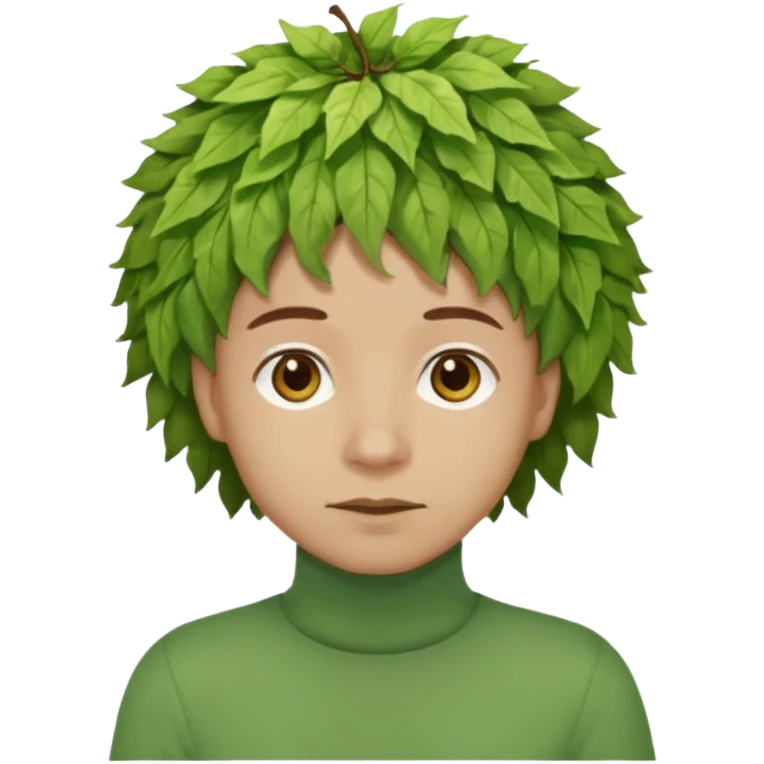 The Tree of Wisdom of The Wiggles with light skin, brown eyes, green leaves wig and, green skivvy shirt, light brown pants emoji