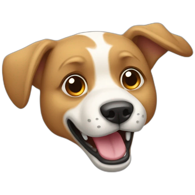 Perro con la pata apuntado hacia arriba  emoji