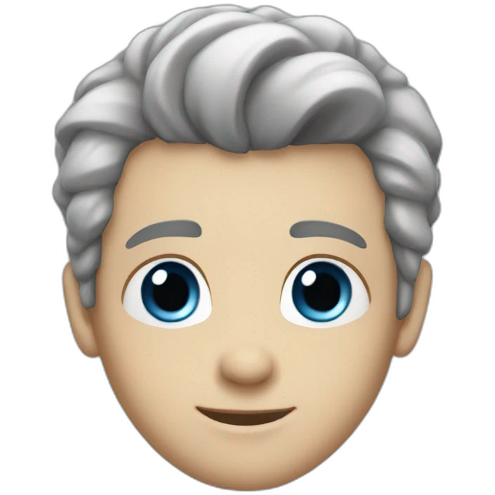 young white man with a bit of blue hair emoji