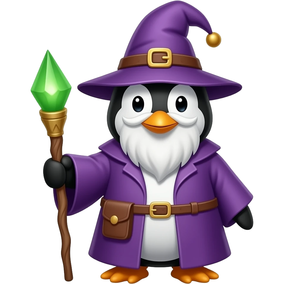 Penguin Wizard emoji