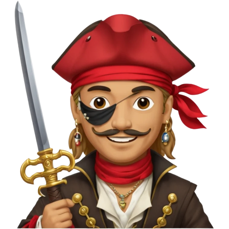 Джон Гальяно одет как пират emoji