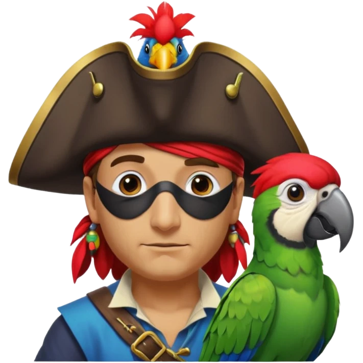 pirate and parrot emoji