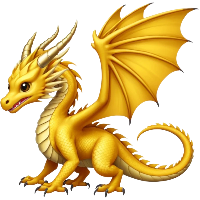 Fourth wing golden feathertail dragon  emoji