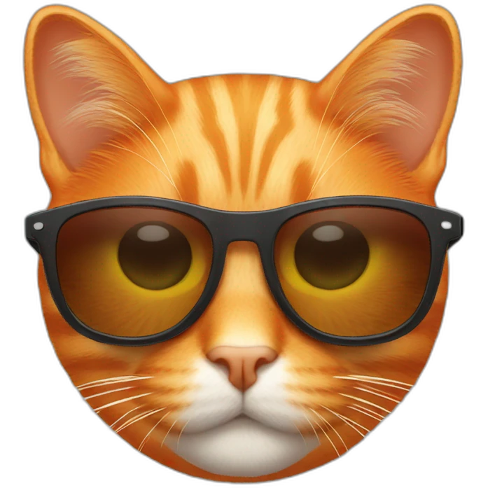 orange cat with sunglasses emoji