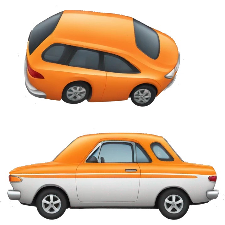 Orange colour car  emoji