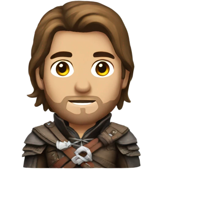 Edward Kenway with brown hair emoji