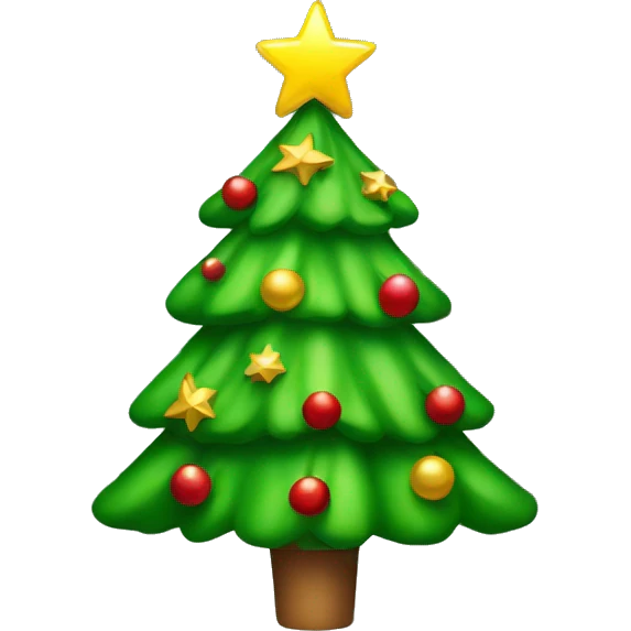 Christmas tree with bow on top emoji