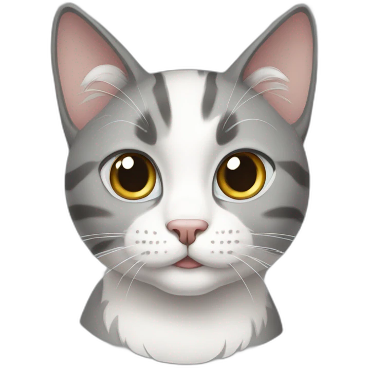 gray-and-white-cat emoji