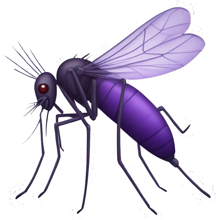 Mosquito sucking purple blood emoji
