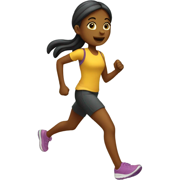 Girl running home emoji