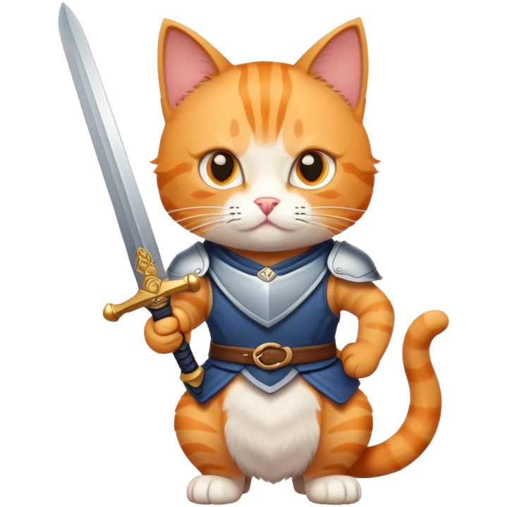 Cat with a sword emoji